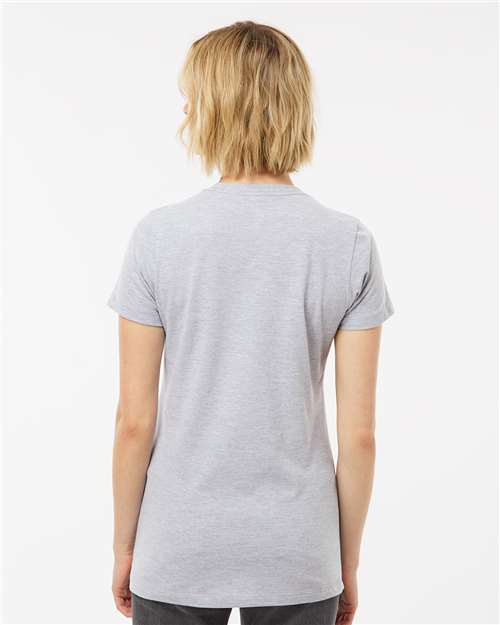 Tultex 516 Women's Premium Cotton T-Shirt - Heather Grey - model back