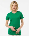 Tultex 516 Women's Premium Cotton T-Shirt - Kelly - model front
