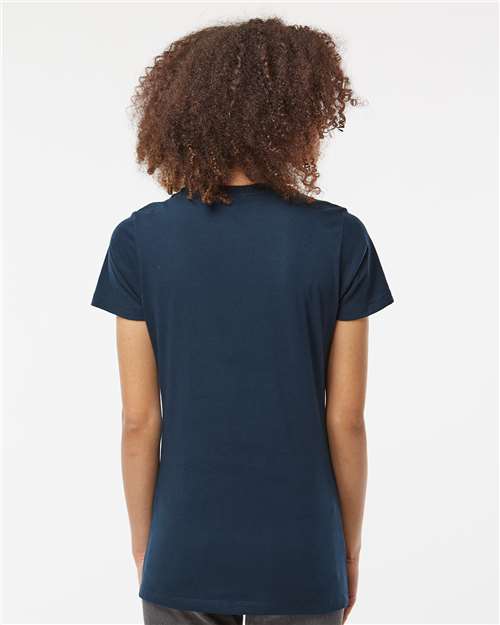 Tultex 516 Women's Premium Cotton T-Shirt - Navy - model back
