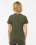 Tultex 516 Women's Premium Cotton T-Shirt - Olive - model back