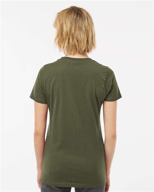 Tultex 516 Women's Premium Cotton T-Shirt - Olive - model back