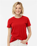 Tultex 516 Women's Premium Cotton T-Shirt - Red - model front
