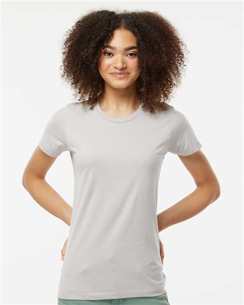 Tultex 516 Women's Premium Cotton T-Shirt - Silver - model front