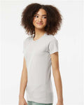 Tultex 516 Women's Premium Cotton T-Shirt - Silver - model side