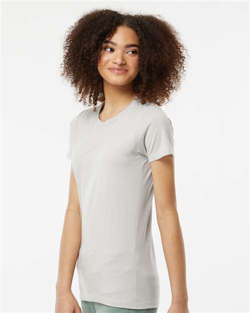 Tultex 516 Women's Premium Cotton T-Shirt - Silver - model side