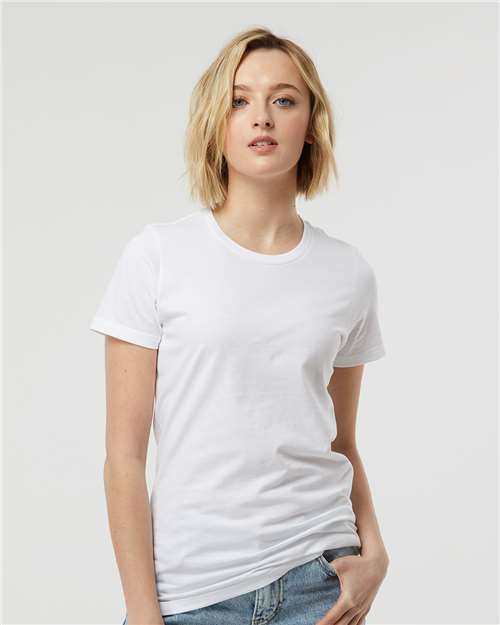 Tultex 516 Women's Premium Cotton T-Shirt - White - model front