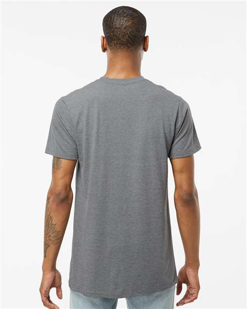 Tultex 541 Men's Premium Cotton Blend T-Shirt - Athletic Heather - model back