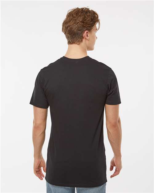 Tultex 541 Men's Premium Cotton Blend T-Shirt - Black - model back