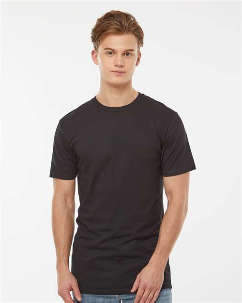 Tultex 541 Men's Premium Cotton Blend T-Shirt - Black - model front