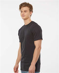 Tultex 541 Men's Premium Cotton Blend T-Shirt - Black - model side