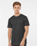 Tultex 541 Men's Premium Cotton Blend T-Shirt - Black Heather - model front