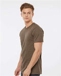 Tultex 541 Men's Premium Cotton Blend T-Shirt - Brown Heather - model side