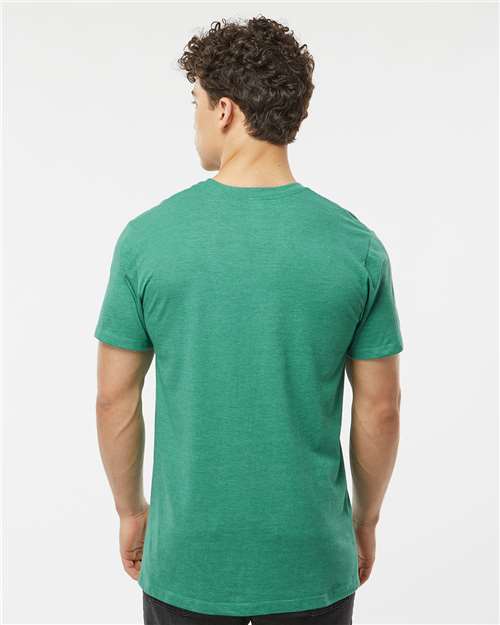 Tultex 541 Men's Premium Cotton Blend T-Shirt - Kelly Heather - model back
