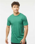 Tultex 541 Men's Premium Cotton Blend T-Shirt - Kelly Heather - model front