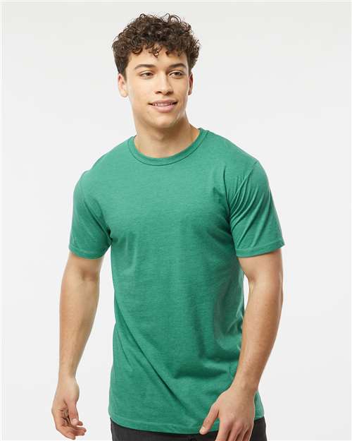 Tultex 541 Men's Premium Cotton Blend T-Shirt - Kelly Heather - model front