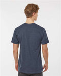 Tultex 541 Men's Premium Cotton Blend T-Shirt - Navy Heather - model back