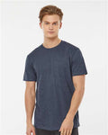 Tultex 541 Men's Premium Cotton Blend T-Shirt - Navy Heather - model front