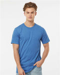 Tultex 541 Men's Premium Cotton Blend T-Shirt - Royal Heather - model front