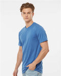 Tultex 541 Men's Premium Cotton Blend T-Shirt - Royal Heather - model side