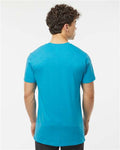 Tultex 541 Men's Premium Cotton Blend T-Shirt - Turquoise Heather - model back