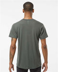 Tultex 207 Men's Poly-Rich V-Neck T-Shirt - Charcoal - model back