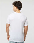 Tultex 207 Men's Poly-Rich V-Neck T-Shirt - White - model back