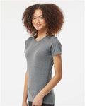 Tultex 542 Women's Premium Cotton Blend T-Shirt - Athletic Heather - model side