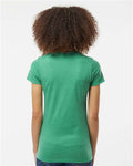 Tultex 542 Women's Premium Cotton Blend T-Shirt - Kelly Heather - model back