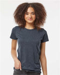 Tultex 542 Women's Premium Cotton Blend T-Shirt - Navy Heather - model front