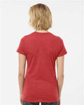 Tultex 542 Women's Premium Cotton Blend T-Shirt - Red Heather - model back