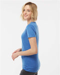 Tultex 542 Women's Premium Cotton Blend T-Shirt - Royal Heather - model side