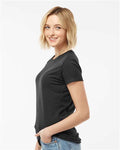 Tultex 213 Women's Fine Jersey Slim Fit T-Shirt - Coal - model side