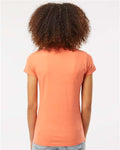 Tultex 213 Women's Fine Jersey Slim Fit T-Shirt - Coral - model back