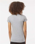 Tultex 213 Women's Fine Jersey Slim Fit T-Shirt - Heather Grey - model back