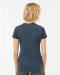 Tultex 213 Women's Fine Jersey Slim Fit T-Shirt - Indigo - model back