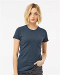 Tultex 213 Women's Fine Jersey Slim Fit T-Shirt - Indigo - model front