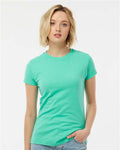 Tultex 213 Women's Fine Jersey Slim Fit T-Shirt - Mint - model front