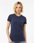 Tultex 213 Women's Fine Jersey Slim Fit T-Shirt - Navy - model front
