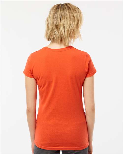 Tultex 213 Women's Fine Jersey Slim Fit T-Shirt - Orange - model back