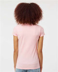 Tultex 213 Women's Fine Jersey Slim Fit T-Shirt - Pink - model back