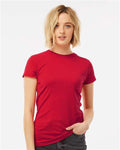 Tultex 213 Women's Fine Jersey Slim Fit T-Shirt - Red - model front