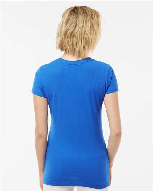 Tultex 213 Women's Fine Jersey Slim Fit T-Shirt - Royal - model back