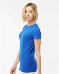 Tultex 213 Women's Fine Jersey Slim Fit T-Shirt - Royal - model side