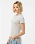 Tultex 213 Women's Fine Jersey Slim Fit T-Shirt - Silver - model side
