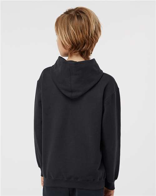 Tultex 320Y Youth Hooded Sweatshirt - Black - model back
