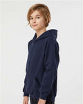 Tultex 320Y Youth Hooded Sweatshirt - Navy - model side