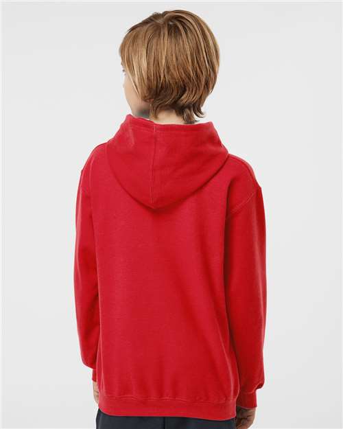 Tultex 320Y Youth Hooded Sweatshirt - Red - model back