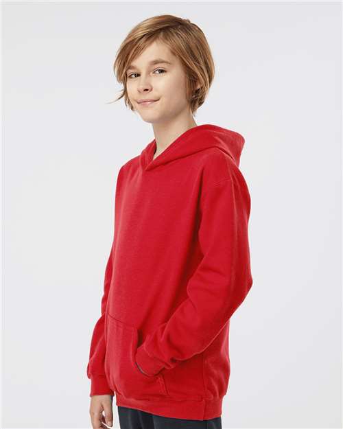 Tultex 320Y Youth Hooded Sweatshirt - Red - model side