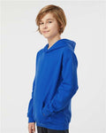 Tultex 320Y Youth Hooded Sweatshirt - Royal - model side
