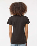 Tultex 216 Women's Fine Jersey Classic Fit T-Shirt - Black - model back